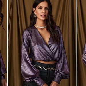 12th Tribe Plum Blouse (NWT)